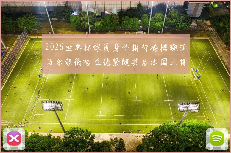 2026世界杯球员身价排行榜揭晓亚马尔领衔哈兰德紧随其后法国三将入围